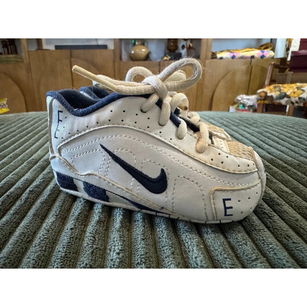 Nike Baby Toddler Shoes‎ White and Navy Blue Sneakers Size 3C